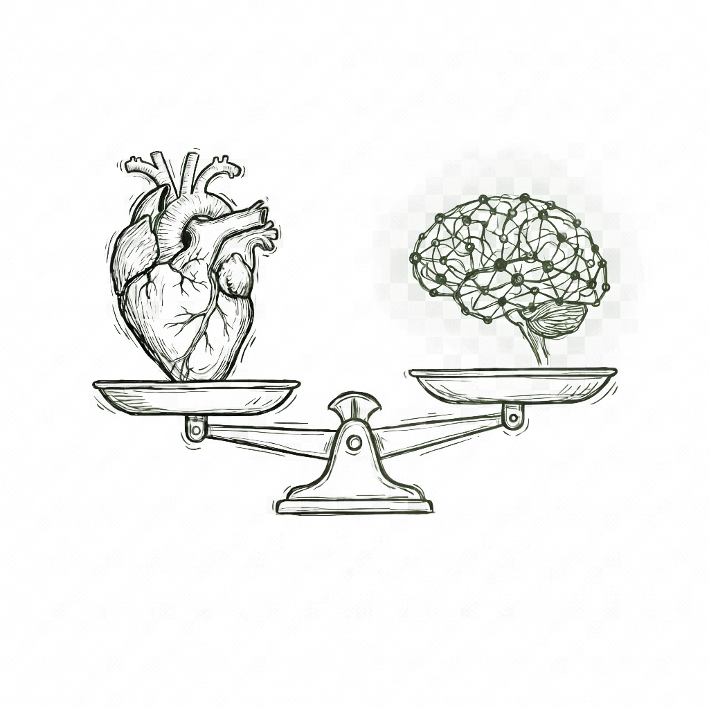 Hand-drawn balance between human judgement and machine analysis