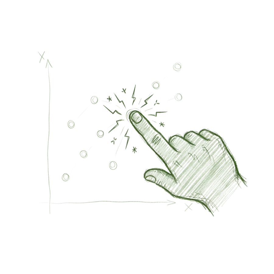 Hand-drawn human approval of an automated decision